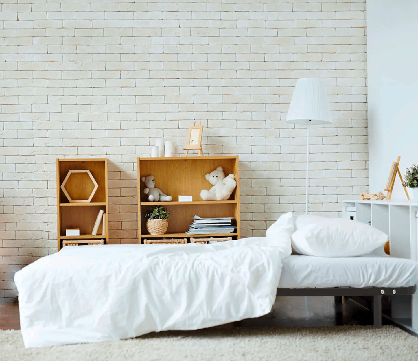 chambre avec en métal