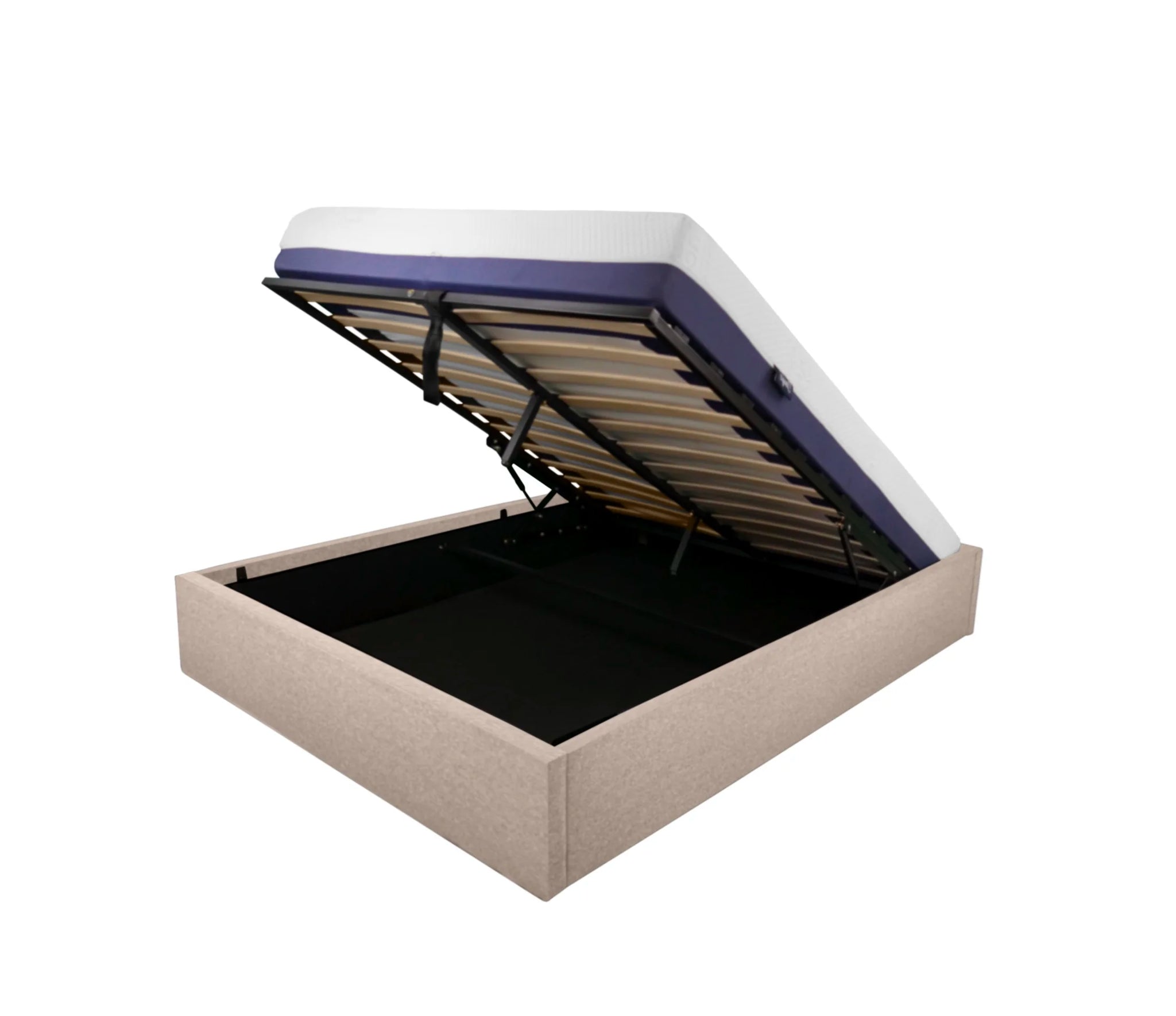 matelas à mémoire de forme sur un lit coffre